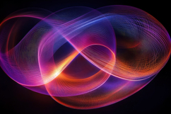 Abstract Color Shape on Black Background Wallpaper Product Image 1