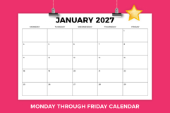 2027 11 x 17 Inch Bold MON-FRI Calendar Product Image 1