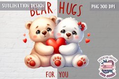 Valentine Love Animals Cute Quote Sublimation Design PNG Product Image 1