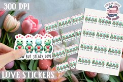 Love sticker Sheet Valentine Day Cute Animals Quote PNG Product Image 1