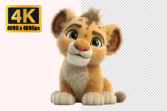 Cute Lion Transparent PNG Product Image 1