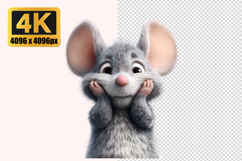 Cute Cartoon Mouse Transparent PNG Product Image 1