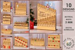 Advent Christmas Calendars Bundle Lasercut. Countdown SVG Product Image 1