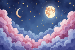 Night Sky Scene Background Wallpaper Product Image 1