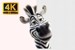 Optimistic Zebra Transparent PNG Product Image 1