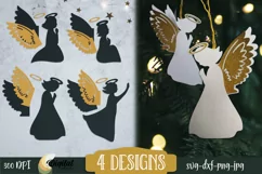 3d Christmas Angel svg | Nativity papercut | Christmas angel Product Image 2