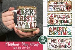 Christmas Mug Wrap Design - Christmas Snowman Sublimation Product Image 1