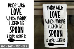 Made With Love Which Means| Kitchen Dish Towel SVG Product Image 1