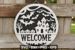Halloween Haunted House Welcome Laser Cut File SVG Product Image 3