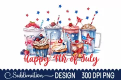 4th Of July Coffee Coffee Sublimation - 4th Of July PNG Product Image 1