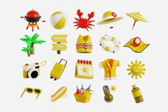 3D Summer Elements Set Product Image 2