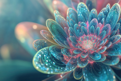 Vibrant Fractal Flower Background Wallpaper Product Image 1