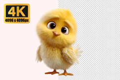 Fluffy Yellow Baby Chick Transparent PNG Product Image 1