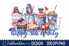 4th Of July Coffee Coffee Sublimation - 4th Of July PNG Product Image 1