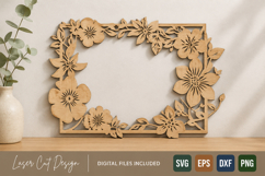 3D Floral Laser Cut File SVG Product Image 1
