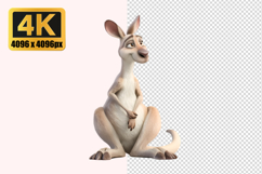Cartoon Kangaroo Transparent PNG Product Image 1