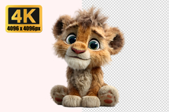 Cute Lion Transparent PNG Product Image 1