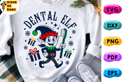 Dental Elf Svg, Png, Assistant, Dentist, Orthodontist X-mas Product Image 1