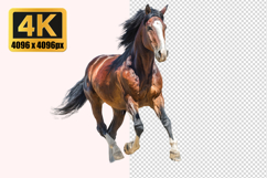 Brown Horse Running Transparent PNG Product Image 1