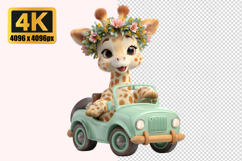 Cute Baby Giraffe Transparent PNG Product Image 1