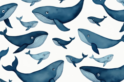 Whale On A White Background Product Image 1