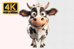 Cheerful Cow Transparent PNG Product Image 1