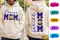 Senior 2026 Mom SVG, PNG, Varsity, Class Of 2026 Mom Shirt Product Image 1
