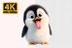 Fluffy Baby Penguin Transparent PNG Product Image 1