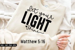 Let Your Light Shine - Christian Sleeve T-Shirt Design Product Image 2