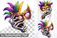 Mardi Gras Mask Sublimation - Mardi Gras Clipart PNG Product Image 1