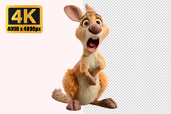 Cartoon Kangaroo Transparent PNG Product Image 1