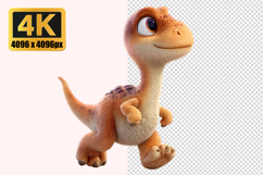 Orange Dinosaur Transparent PNG Product Image 1