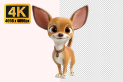 Cartoonish Chihuahua Puppy Transparent PNG Product Image 1