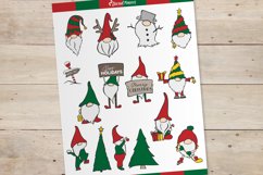 Christmas Stickers Bundle | 15 Christmas Gnomes Stickers Product Image 2