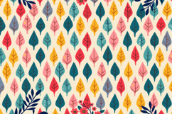 Colorful Leaves Pattern Background Product Image 1