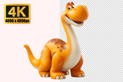 Brachiosaurus Orange Transparent PNG Product Image 1