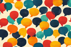 Speech Bubble Pattern Background Wallpaper Product Image 1