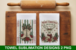 Christmas Towel Sublimation - Christmas PNG Design Product Image 1