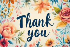 Thank You Floral Background Wallpaper Product Image 1