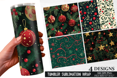 Christmas Tree Tumbler Wrap| Christmas Tumbler Wrap Design Product Image 1