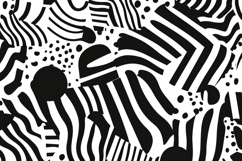 Black and White Geometric Pattern Background Wallpaper Product Image 1