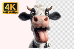 Funny Cow Face Transparent PNG Product Image 1