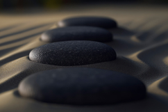 Black Stone with Sand Background Wallpaper Product Image 1