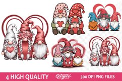 Valentine Gnome Sublimation Clipart - High Quality Design Product Image 1