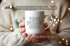 Christmas Mug Mockup Template - Christmas Background Product Image 1