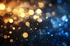 Blue and Gold Bokeh Background Wallpaper Product Image 1