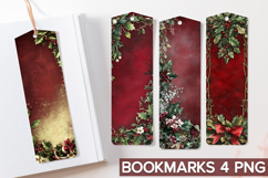 Christmas Bookmarks Sublimation - Christmas Background PNG Product Image 1