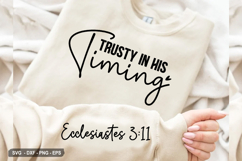 Trusty IN HIS TIMING - Christian Sleeve T-Shirt Design Product Image 1