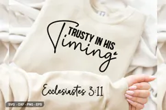 Trusty IN HIS TIMING - Christian Sleeve T-Shirt Design Product Image 1