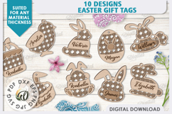 Easter Gift Tags Laser Cut Bundle. Personalized Basket Tags Product Image 1